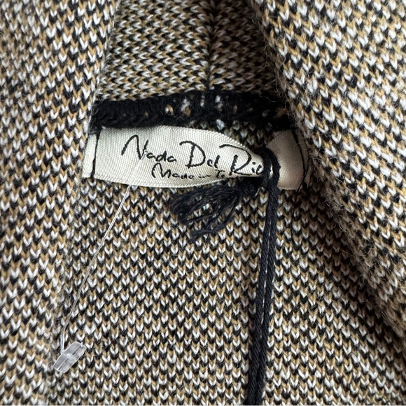 Nada Del Riccio cardigan wrap belted belt sweater fringe made in Italy brand new - Picture 16 of 16